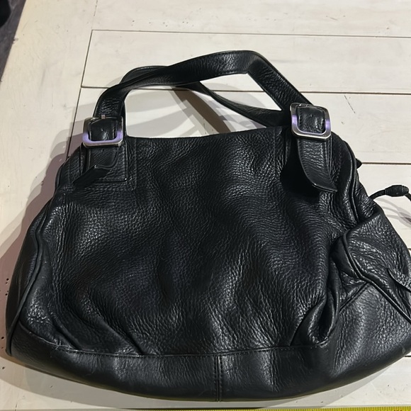 Cole Haan Black Pebble Leather Hobo Satchel Bag w/ duster bag - Picture 6 of 16
